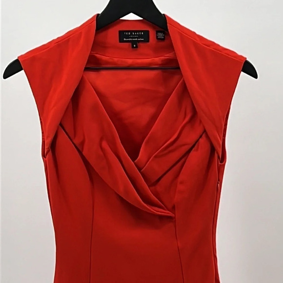 Ted Baker London Dixy Crossover Dress in Red - Ted Size 0 - Picture 2 of 7